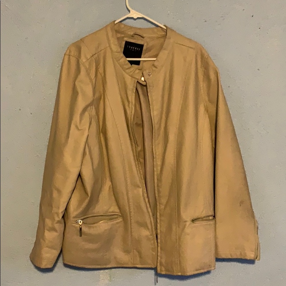 Brown Faux leather jacket